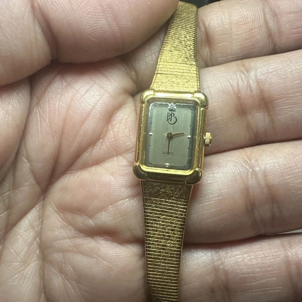 Vintage‎ Paul Breguette PB Ladies Wrist Watch Quartz 14mm For Repair Fit 5.5in